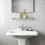 chevron bath hex wall