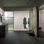 LAB325 FORM PEARL 60X120 + WIDE&STYLE FOREST A+B 120X240 + CROSSROAD WOOD COAL 26X200