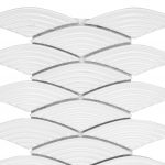 Ogi White Gloss Fan Mosaic