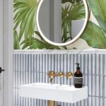 light grey bathroom wall