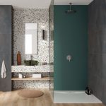 CONCRETE IRON 60X120 + PLAY DROPS MULTIWHITE 20X20 + WIDE&STYLE RAINBOW BOSCO 120X270 + ECO-CHIC NATURALE 20X120