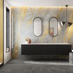 SENSI SIGNORIA GRIGIO SIENA LUX CP4 120X280 + WIDESTYLE RAINBOW SENAPE 120X280 + LAB325 BASE PEPPER 60X120