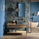 SENSI SIGNORIA LABRADORITE 60X120 LUX + WIDE&STYLE MINI WHALE 60X120 + ECO CHIC BROWN 20X170