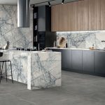 SENSI SIGNORIA LILAC GREY 120X280 LUX + BLEND CONCRETE GREY 120X120