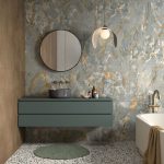 SENSI SIGNORIA ROMA IMPERIALE 60X120 LUX + INTERNO 9 RUST 60X120 + PLAY DROPS MULTIWHITE 20X20