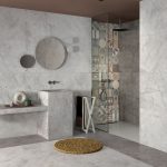 MOON 60X120, 60X60 + TAUPE 60X120, 60X60+ NATIVE ASH 160X320+ PLAY CONCRETE RETRO MIX 20X20