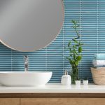 Beautiful,Green,Plants,Near,Vessel,Sink,On,Countertop,In,Bathroom.