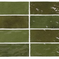 LA RIVIERA BOTANICAL GREEN GLOSS SUBWAY 6.5X20CM