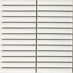 IMPERIAL MAT WHITE CONCAVE MOSAIC 2X14.5CM
